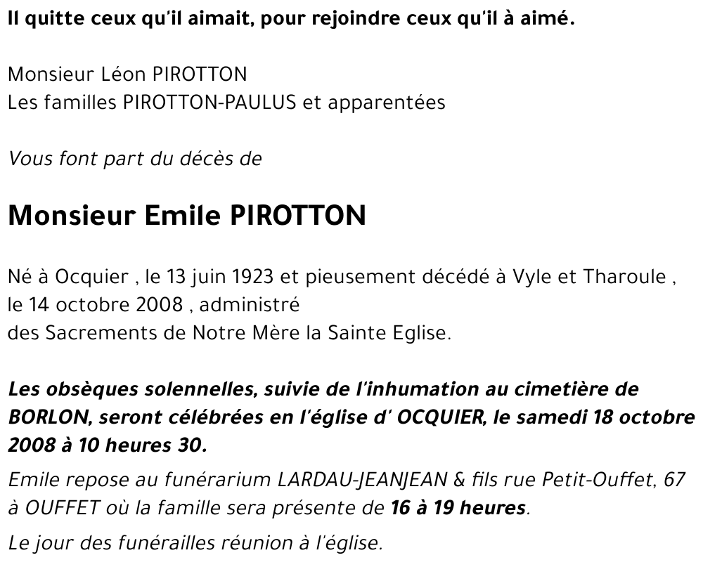 Emile PIROTTON