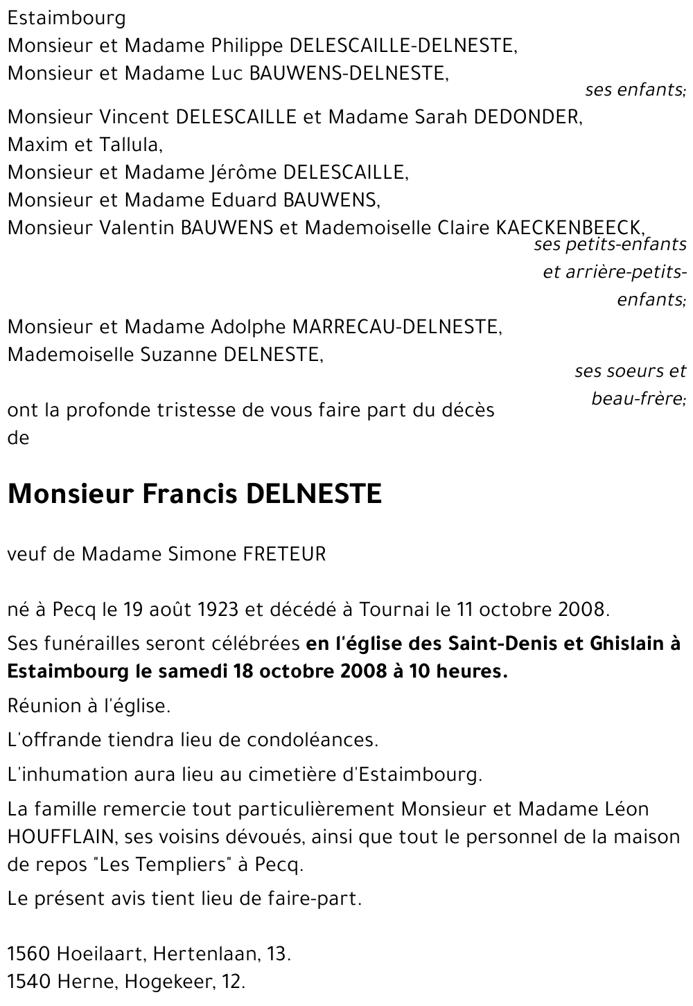 Francis DELNESTE