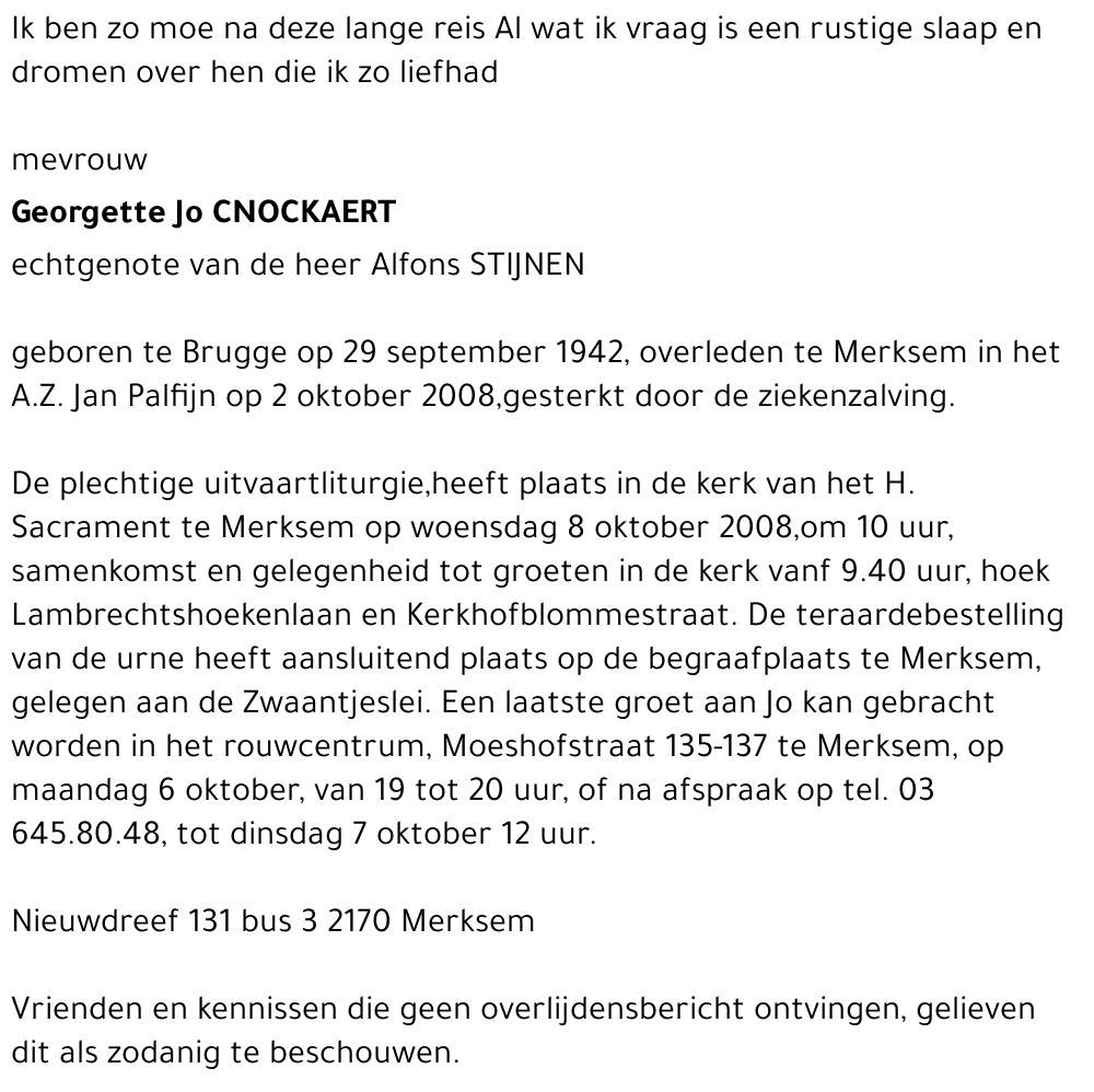 Georgette  Jo CNOCKAERT