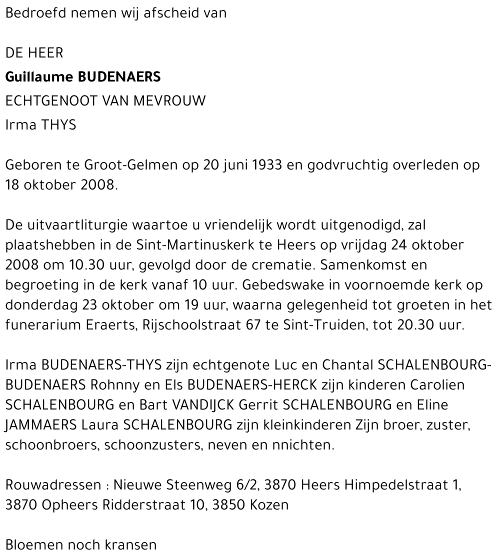 Guillaume Budenaers