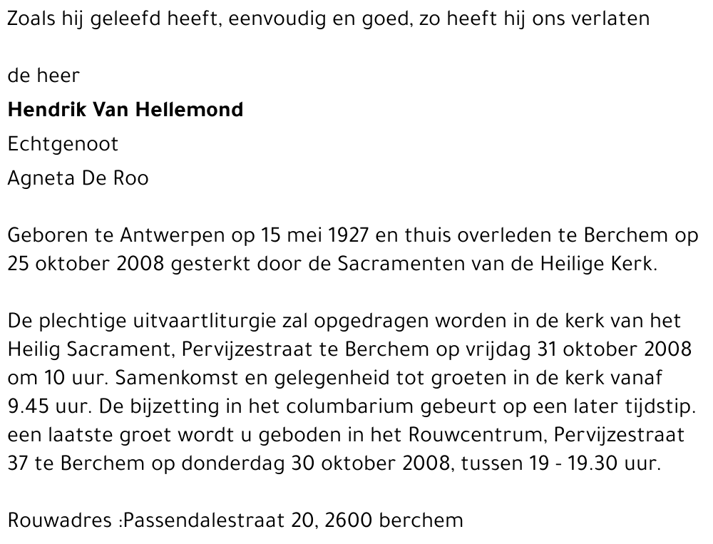 Hendrik Van Hellemond