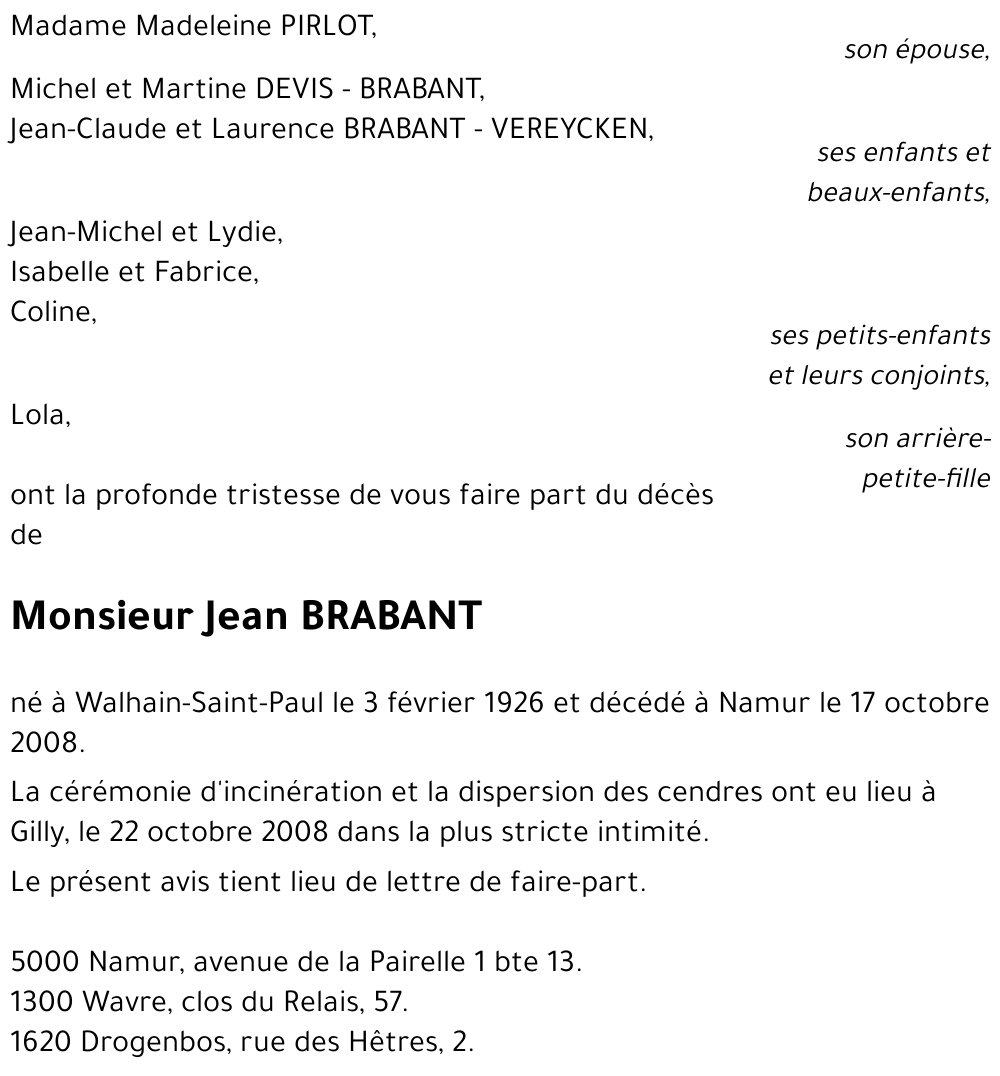 Jean BRABANT