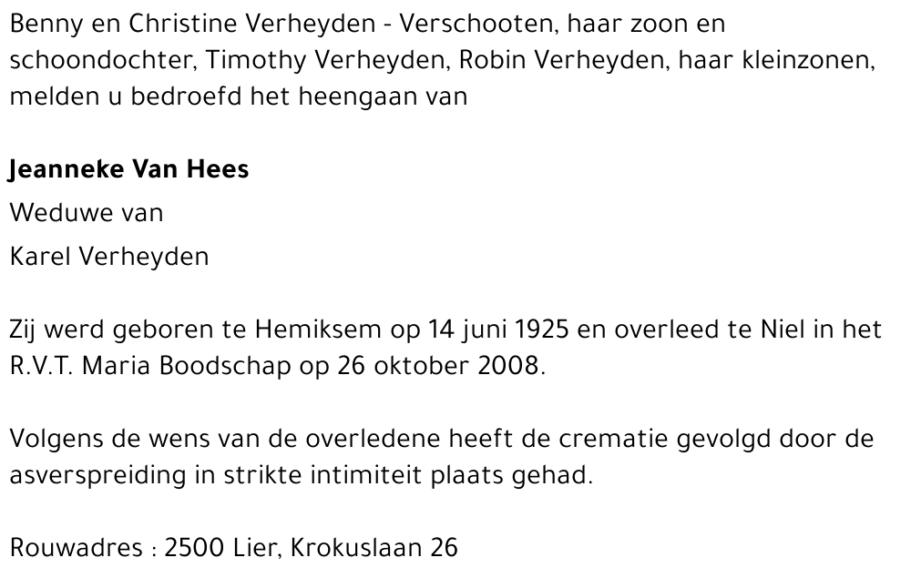 Jeanneke Van Hees