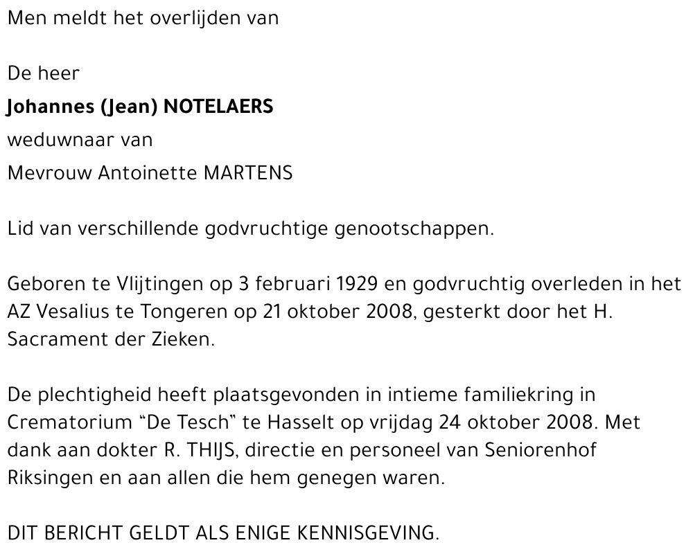Johannes (Jean) Notelaers