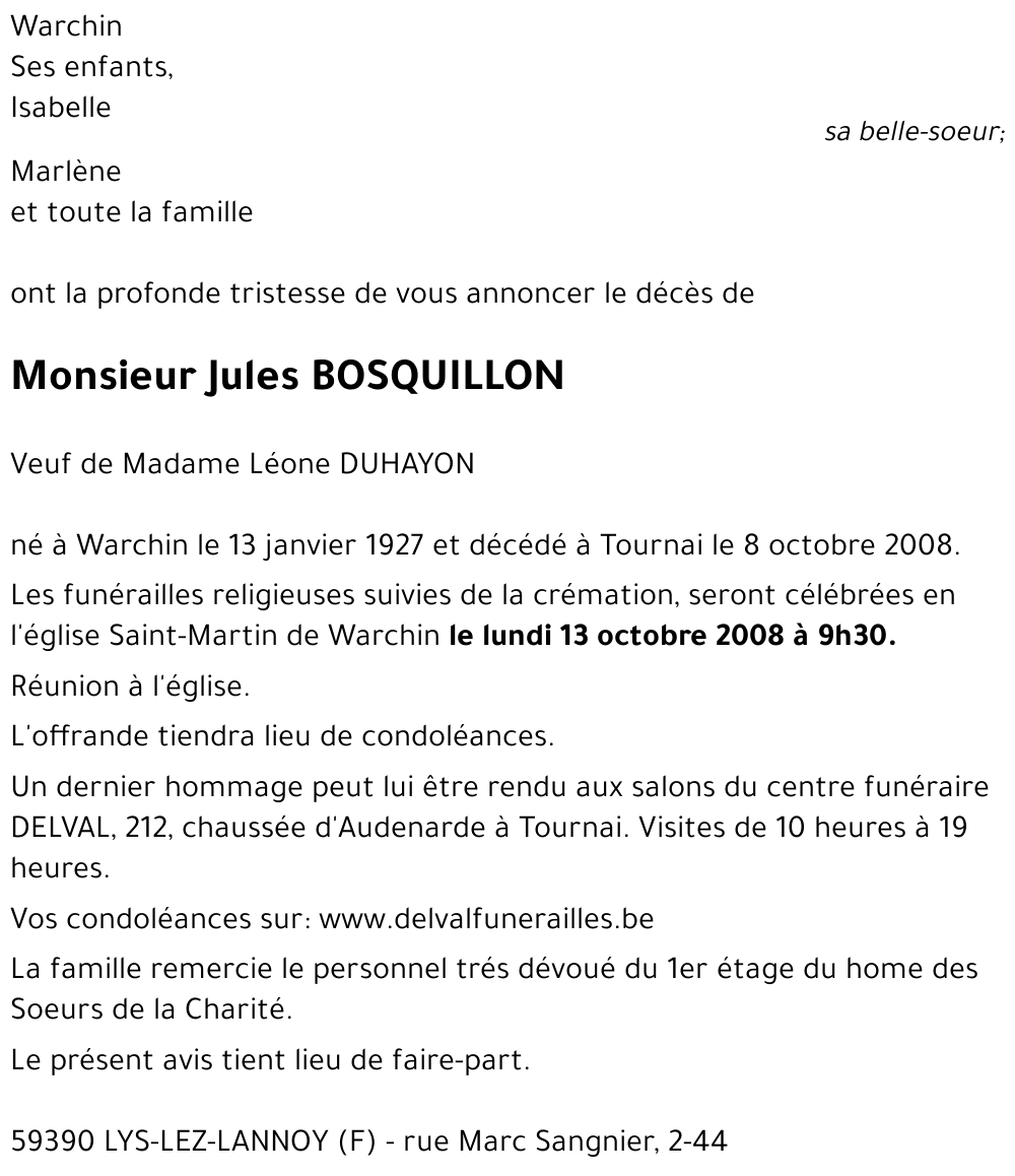 Jules BOSQUILLON