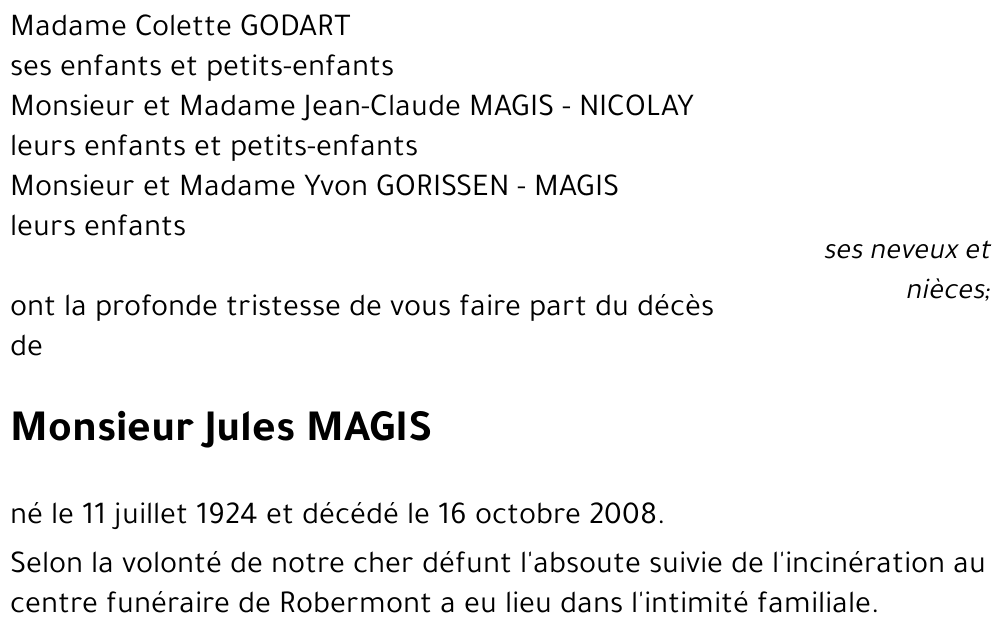 Jules MAGIS