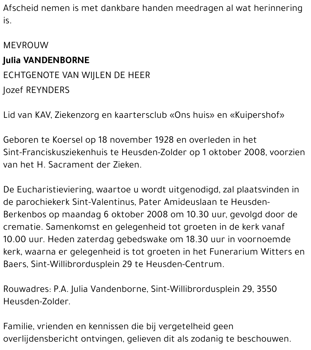 Julia Vandenborne