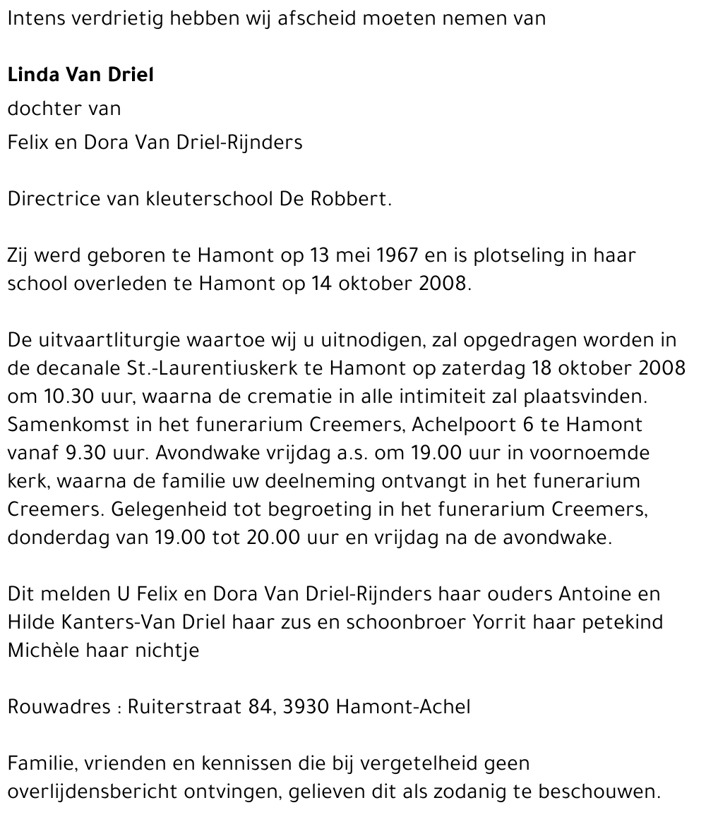Linda Van Driel