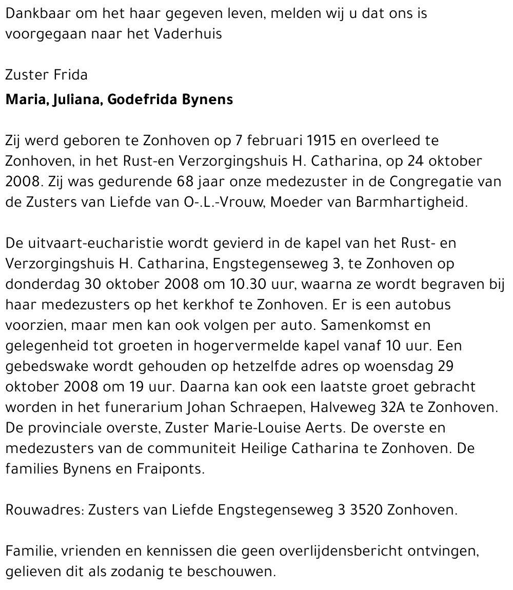 Maria Juliana Godefrida Bynens