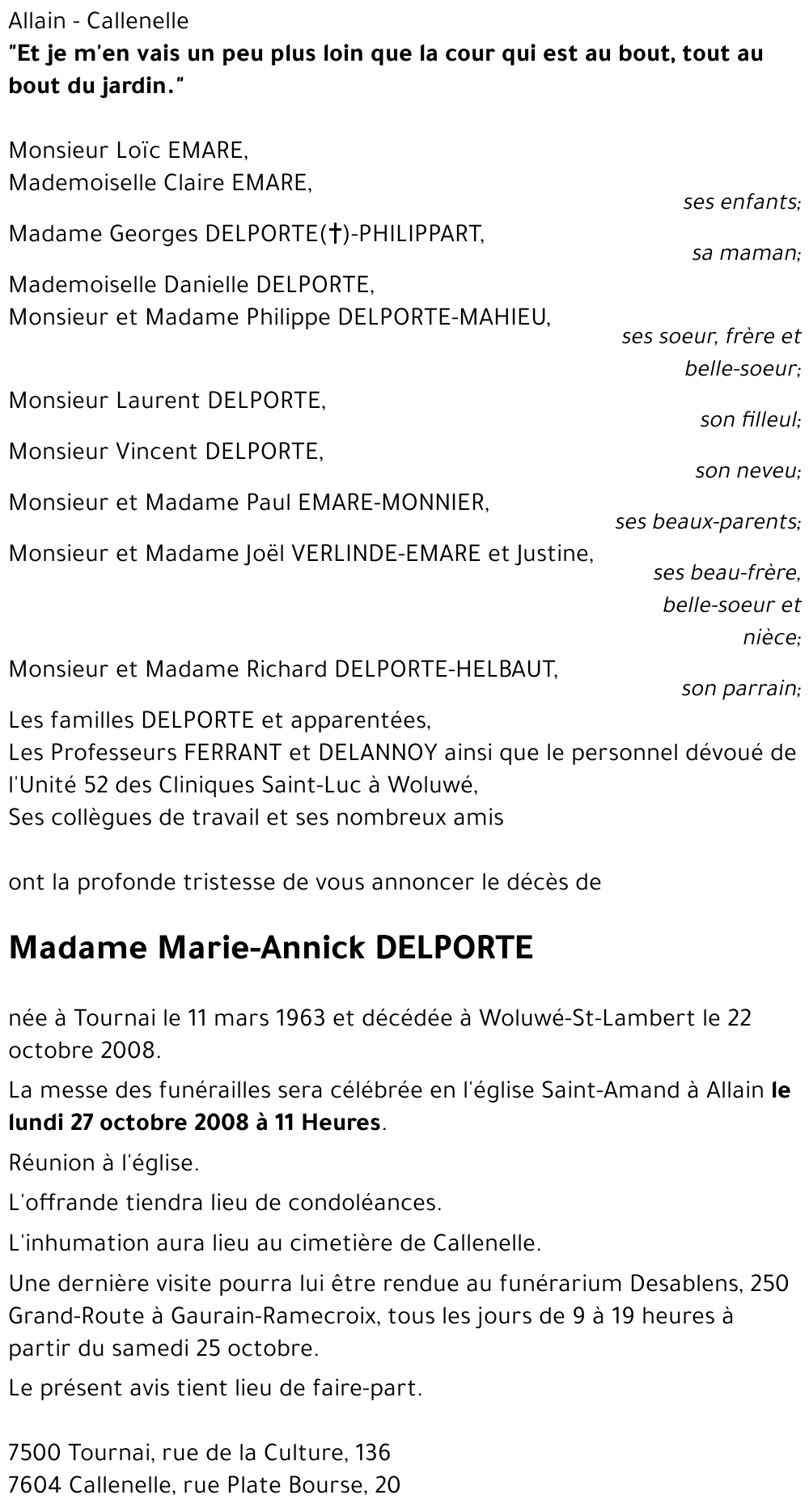 Marie-Annick DELPORTE