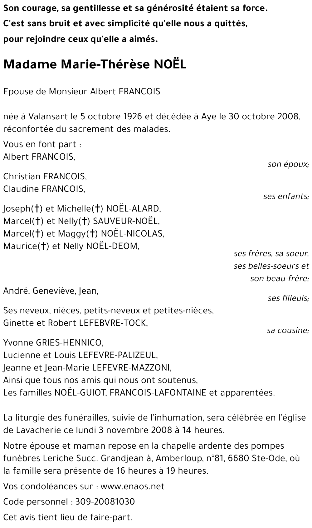 Marie-Thérèse NOËL