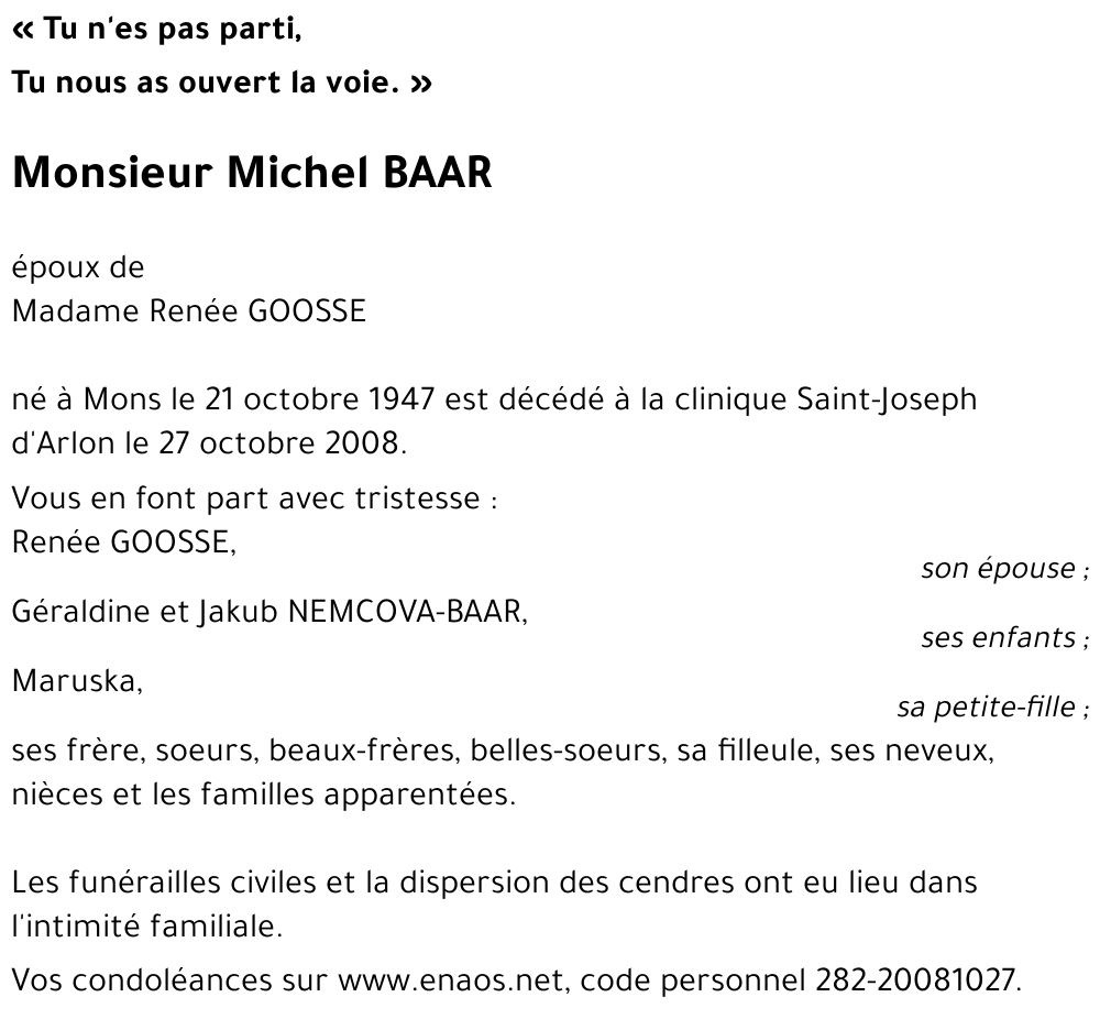 Michel BAAR