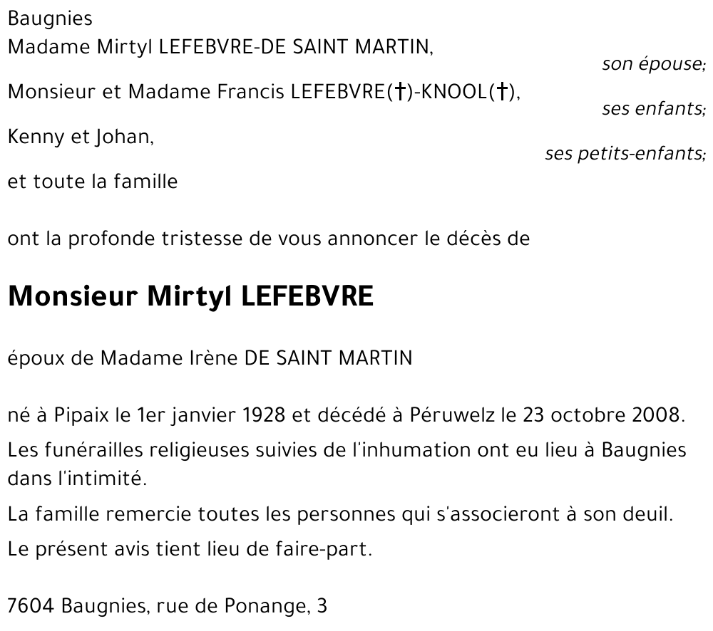 Mirtyl LEFEBVRE