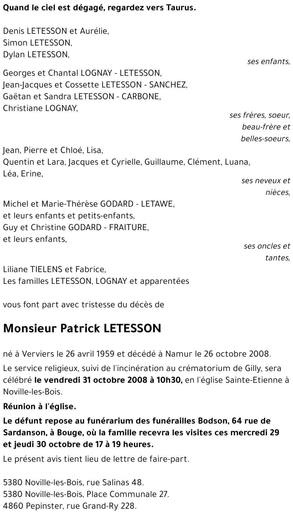 Patrick LETESSON