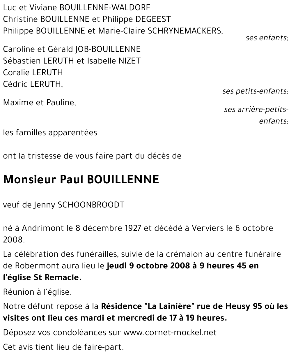 Paul BOUILLENNE