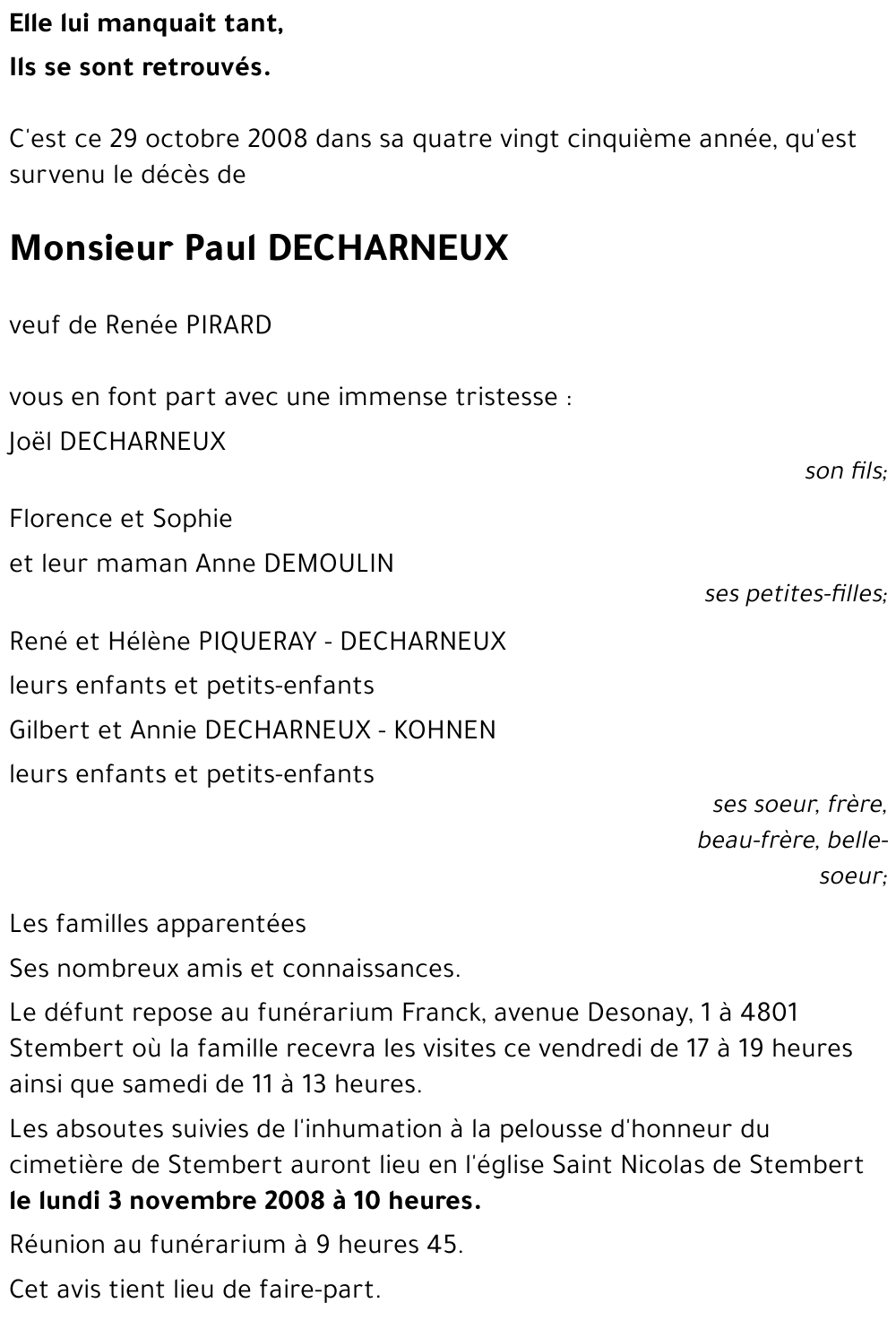 Paul DECHARNEUX