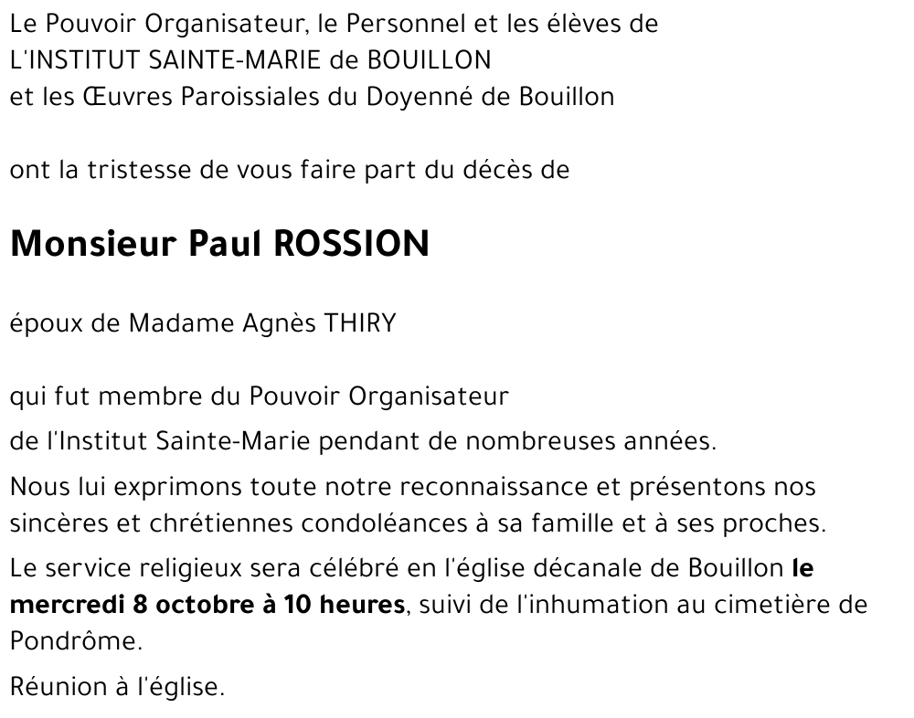 Paul ROSSION