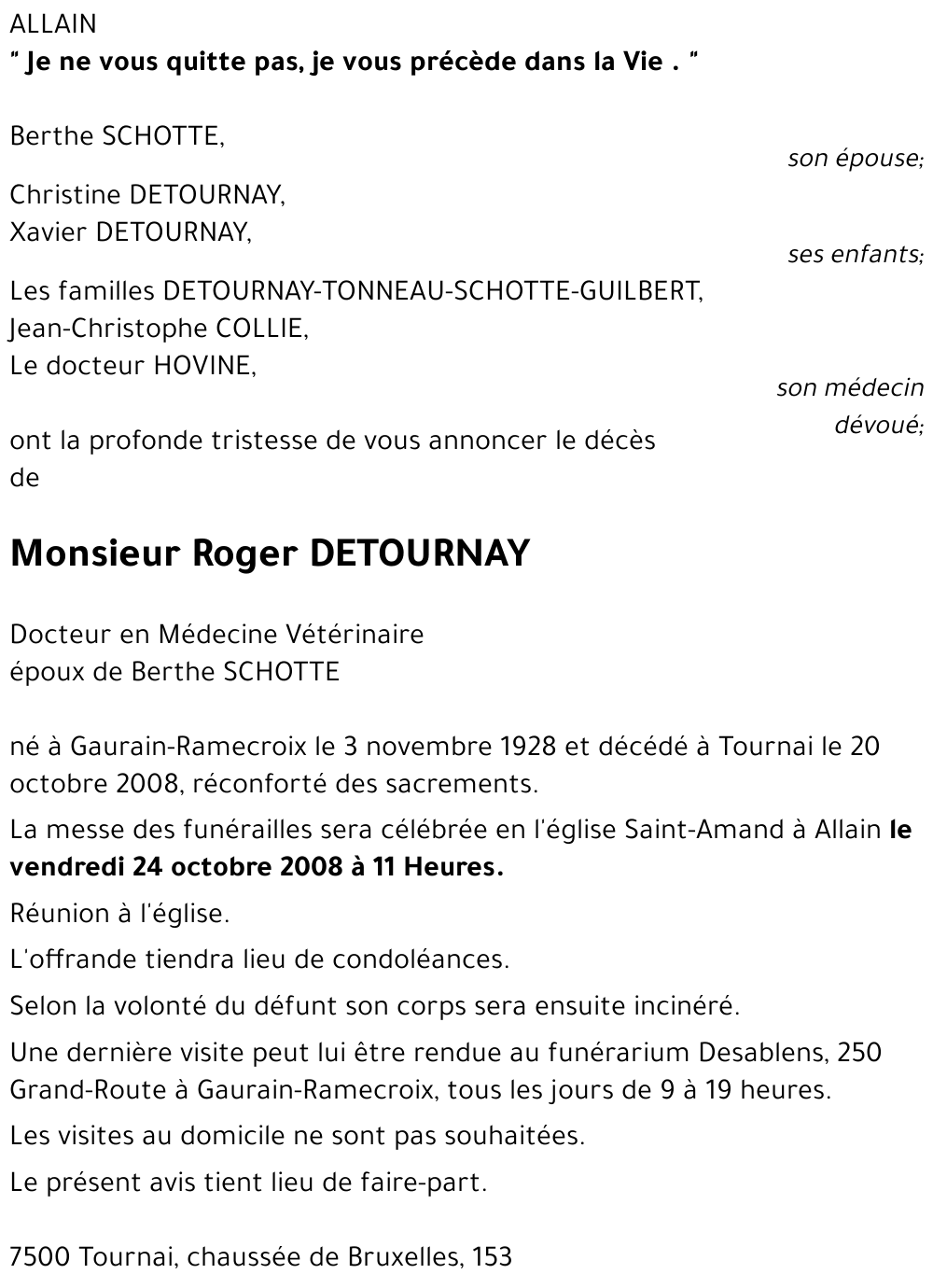 Roger DETOURNAY