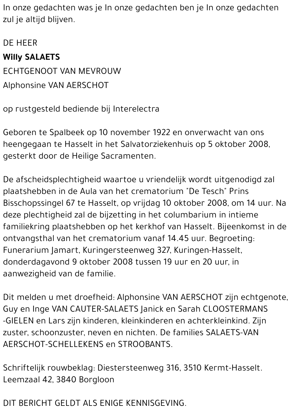 Willy SALAETS