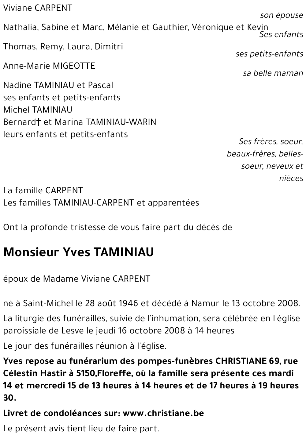Yves TAMINIAU