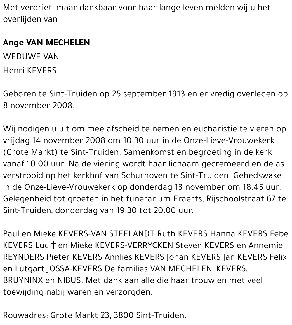 Ange Van Mechelen