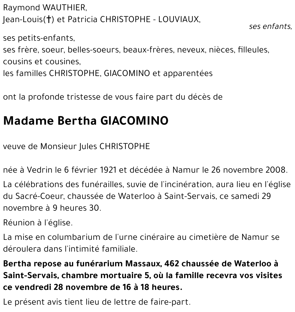 Bertha GIACOMINO