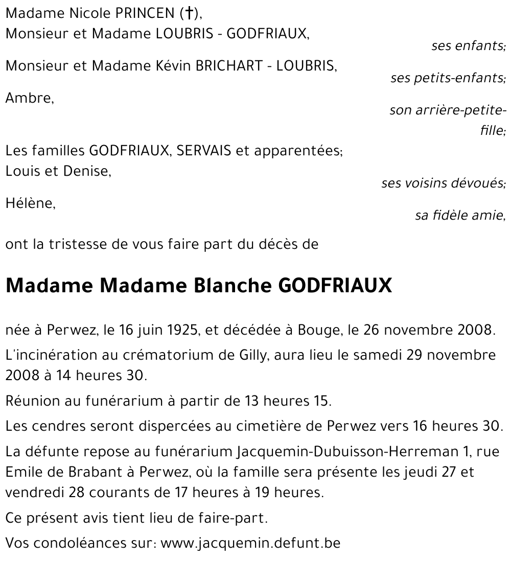 Blanche GODFRIAUX