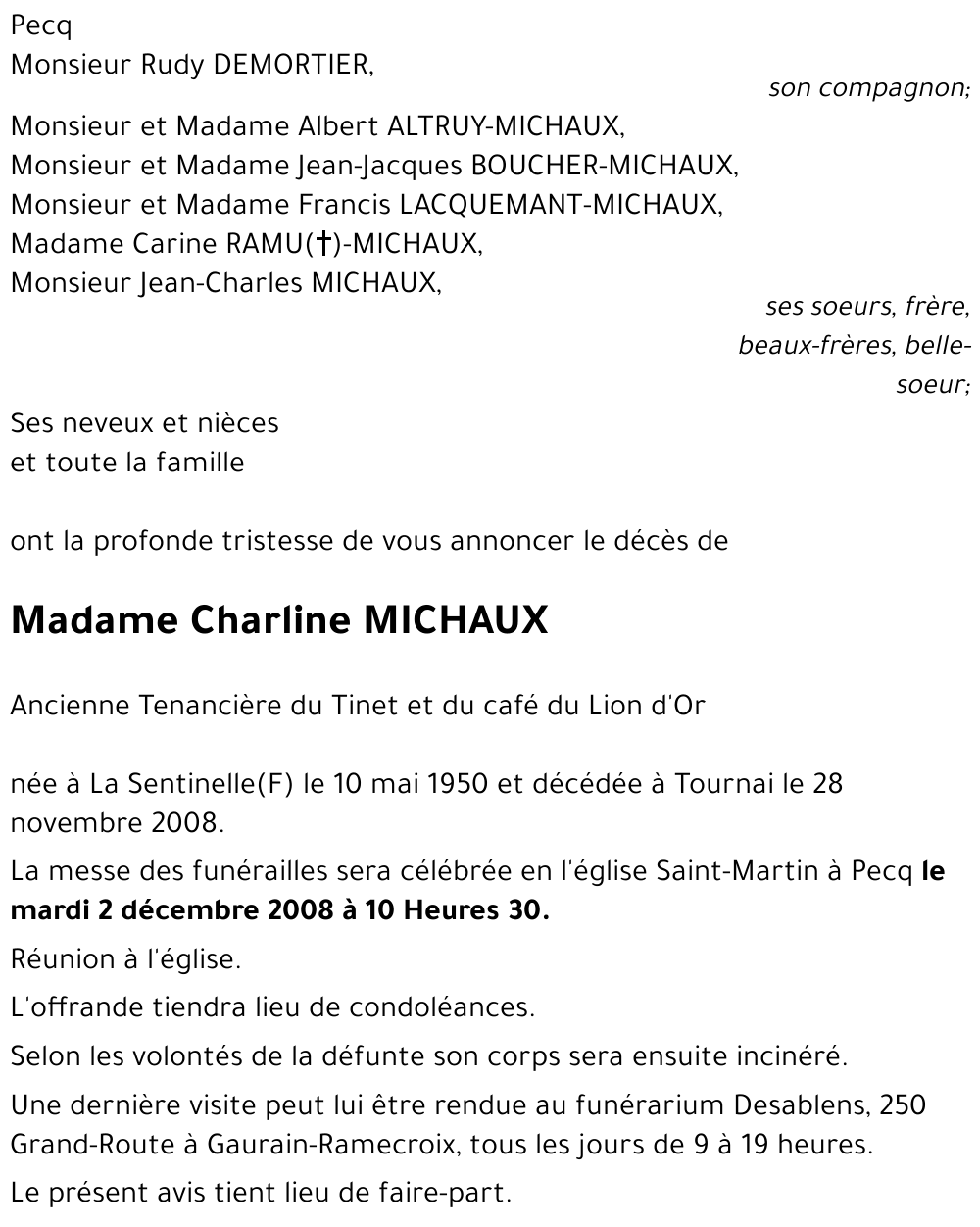 Charline MICHAUX