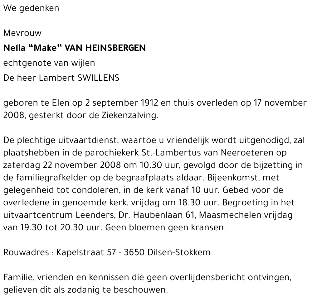 Cornelia Van Heinsbergen