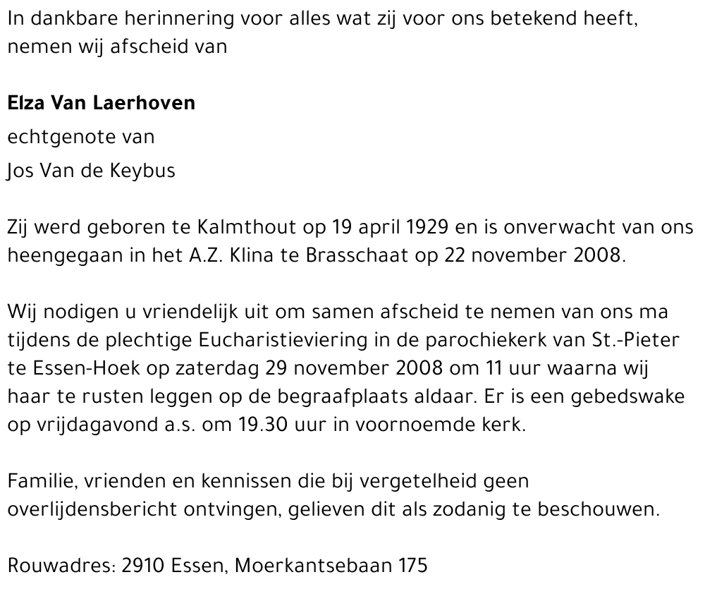 Elza Van Laerhoven
