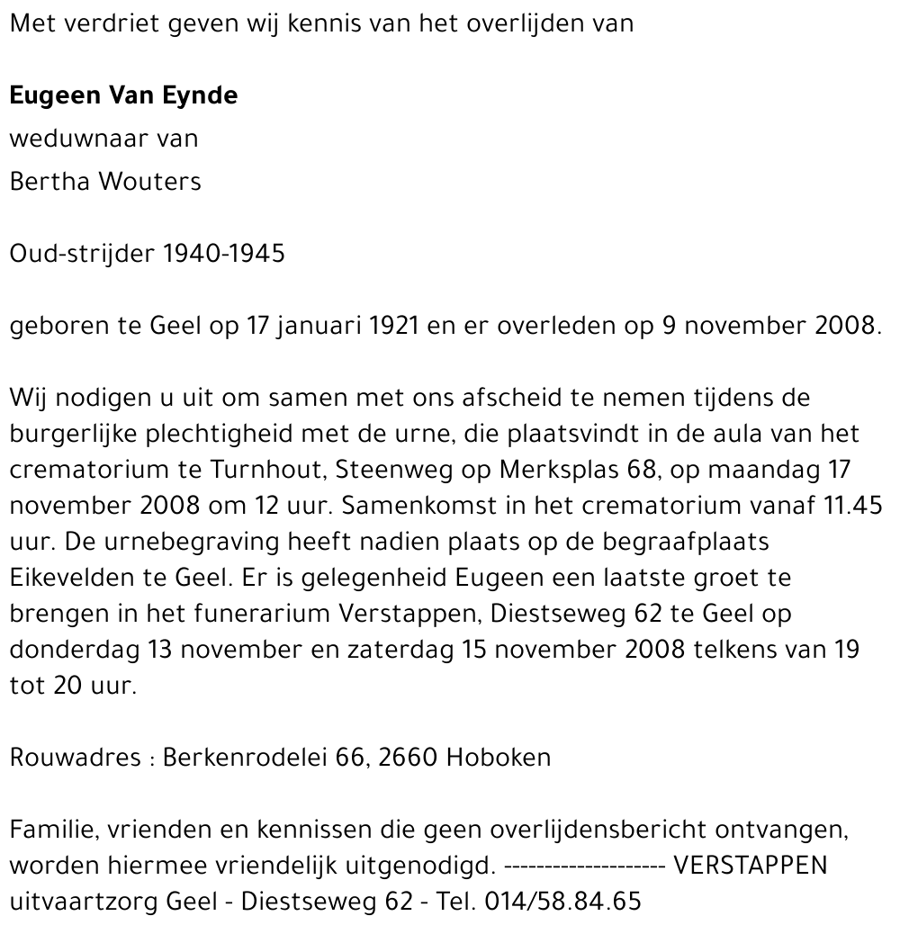 Eugeen Van Eynde