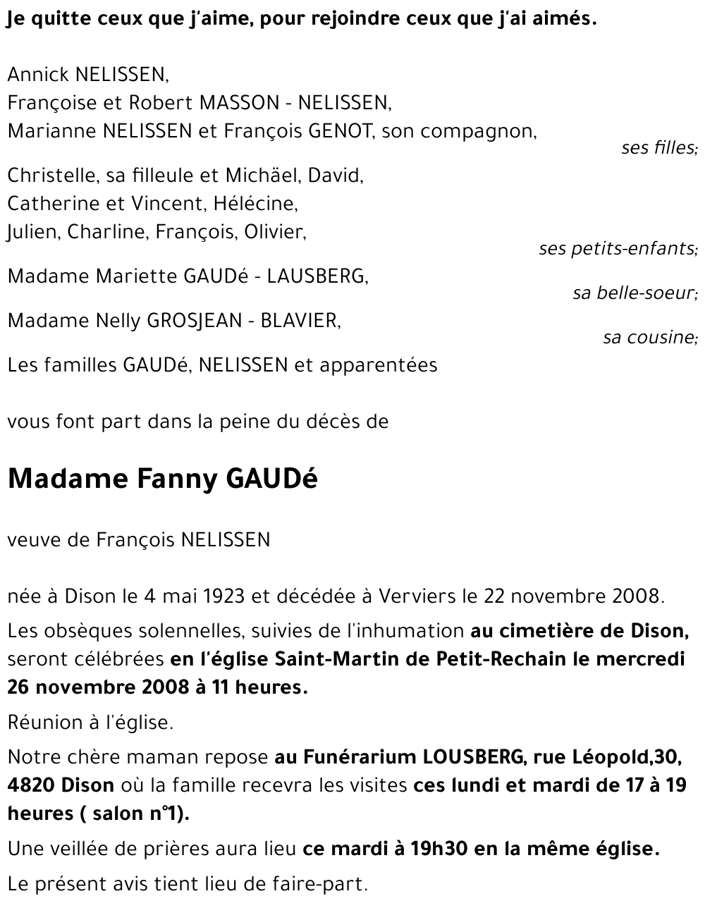 Fanny GAUDé