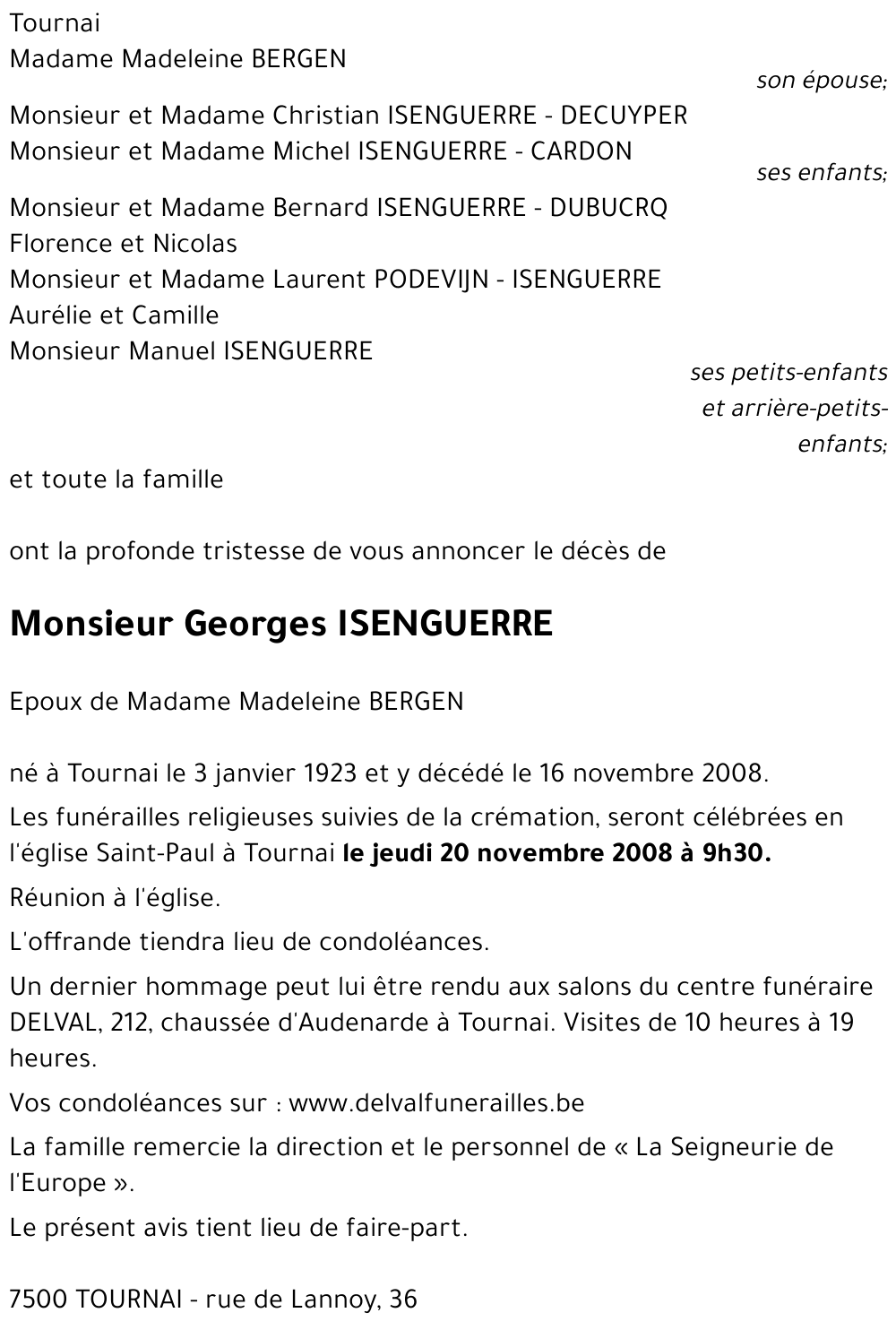 Georges ISENGUERRE