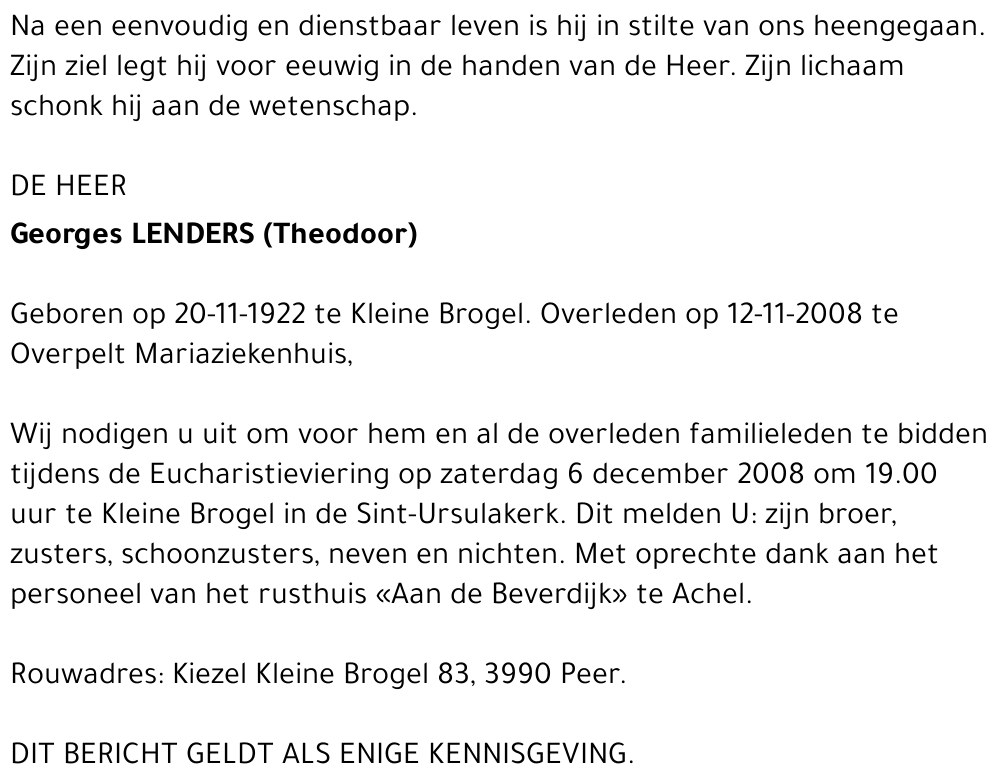 Georges (Theodoor) Lenders