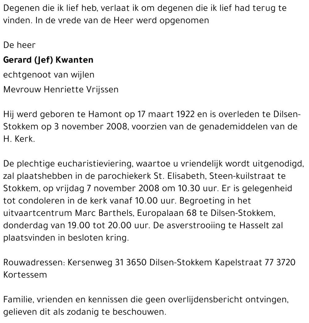 Gerard (Jef) Kwanten