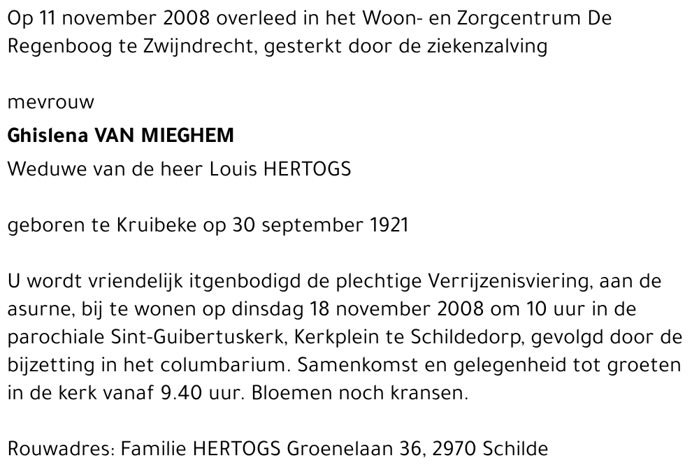 Ghislena VAN MIEGHEM