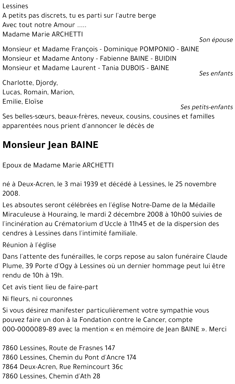 Jean BAINE