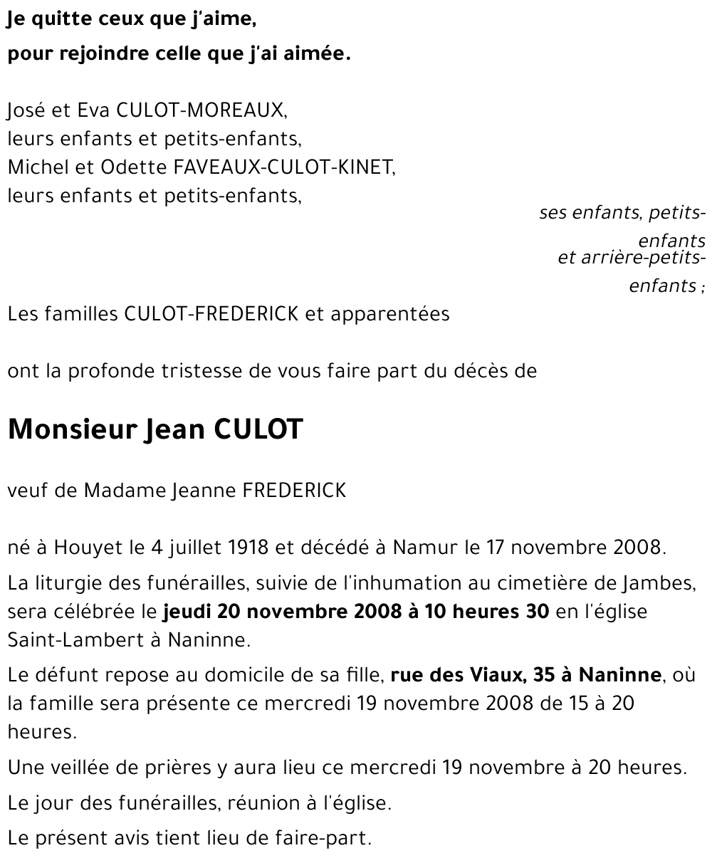 Jean CULOT