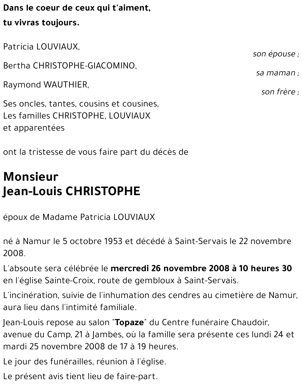 Jean-Louis CHRISTOPHE