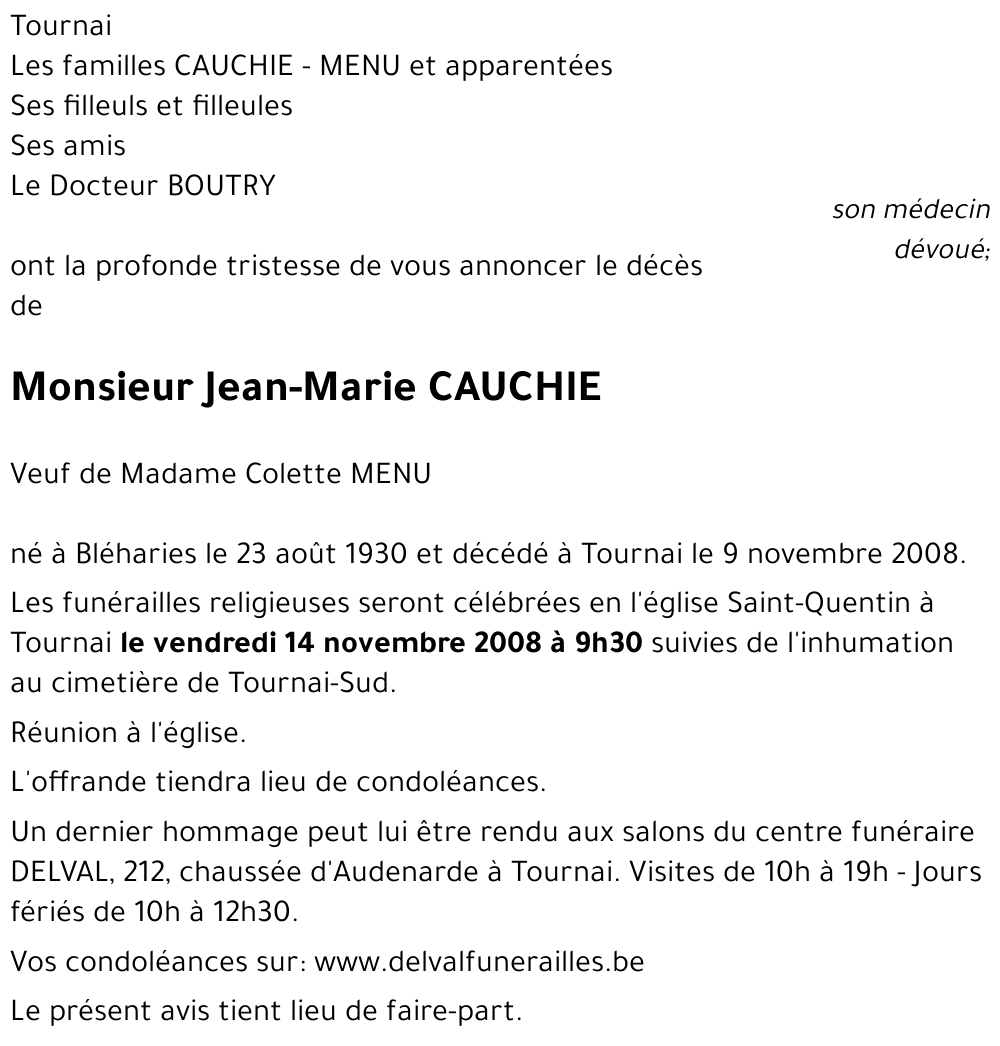 Jean-Marie CAUCHIE