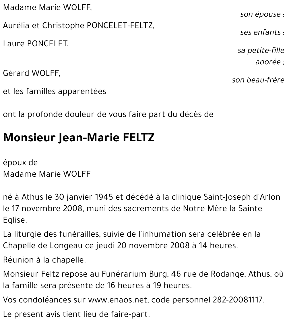 Jean-Marie FELTZ