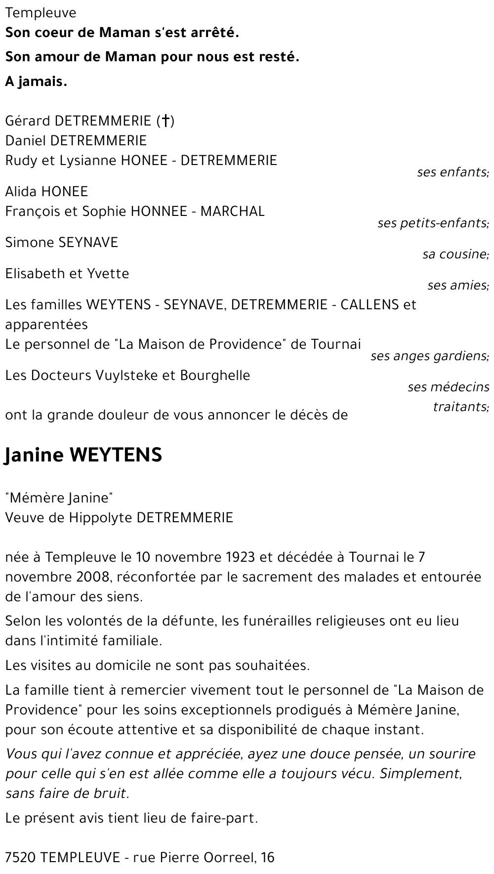 Jeanne WEYTENS