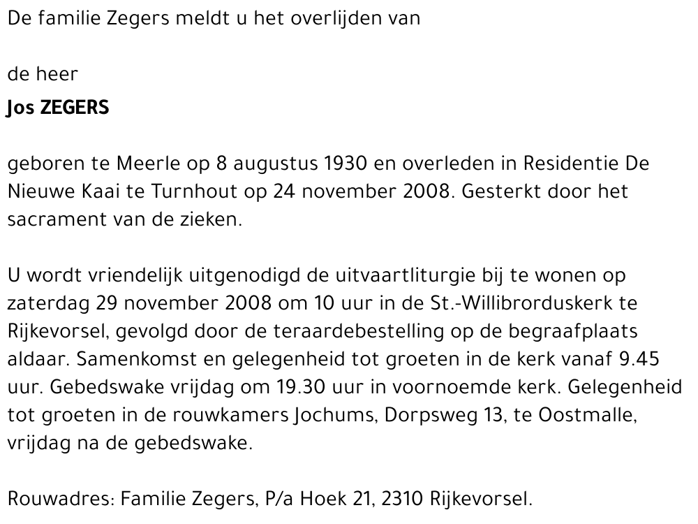 Jos Zegers