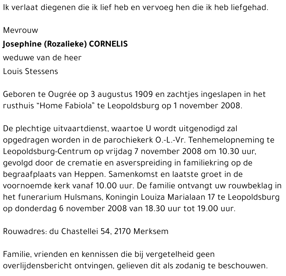 Josephine Cornelis