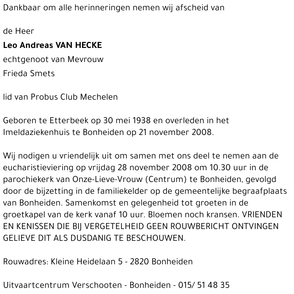 Leo Andreas Van Hecke