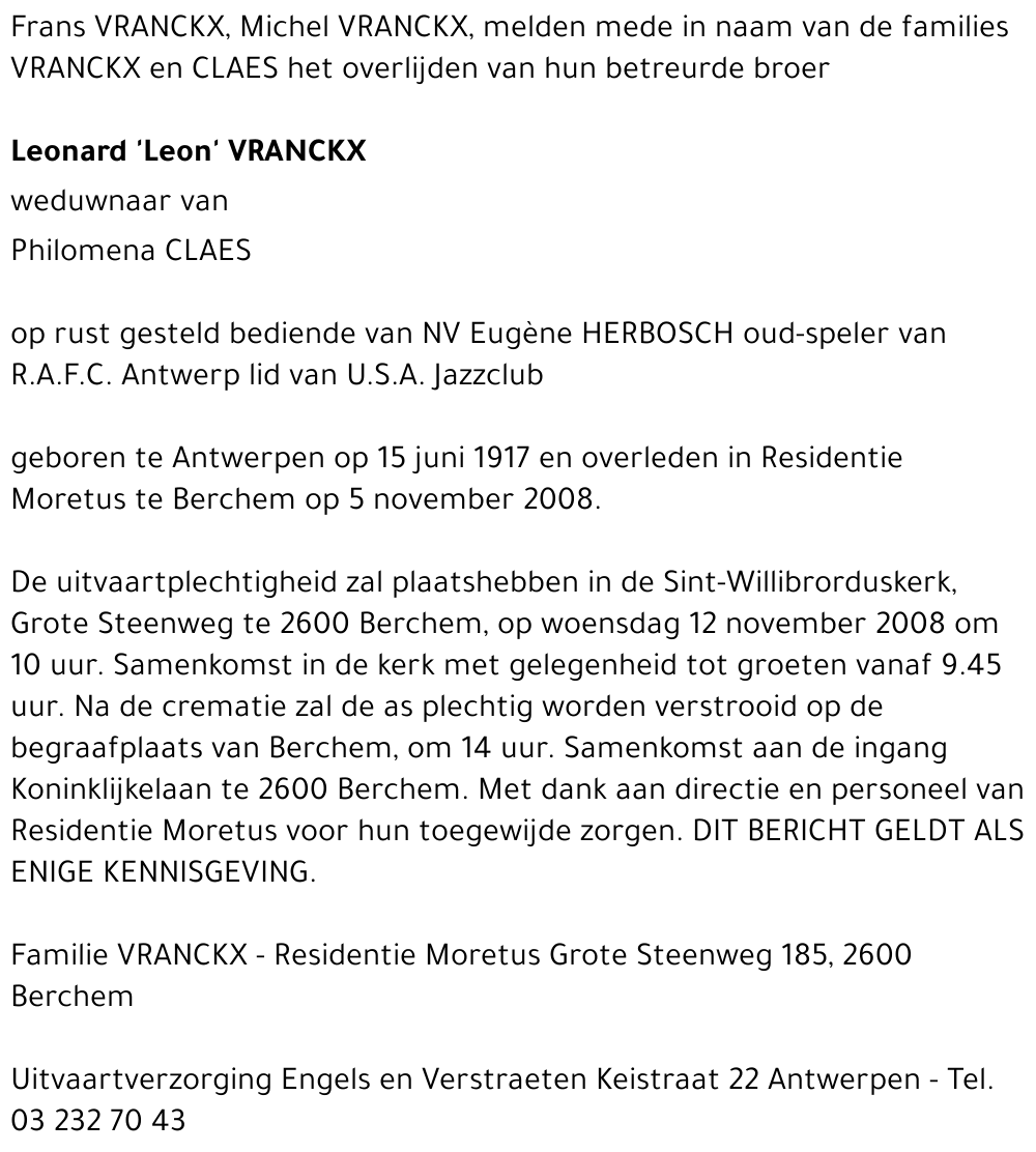 Leonard Vranckx