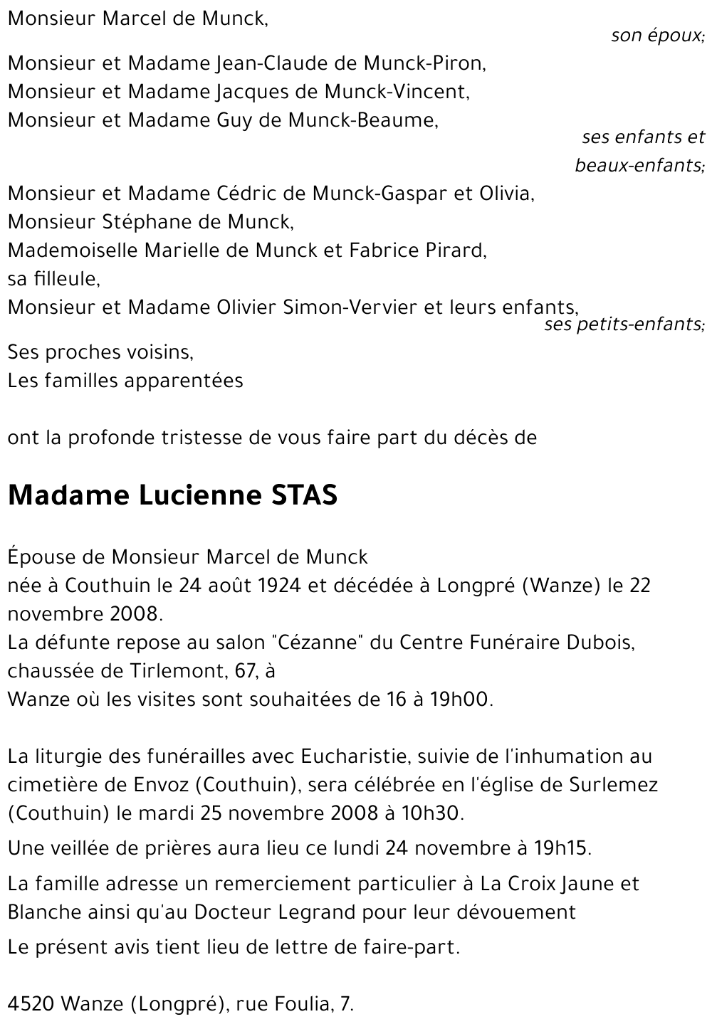 Lucienne STAS