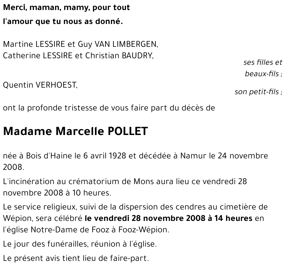 Marcelle POLLET