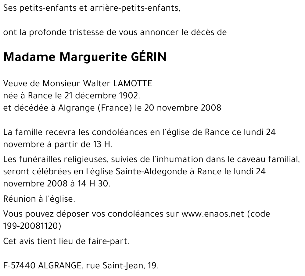 Marguerite GÉRIN