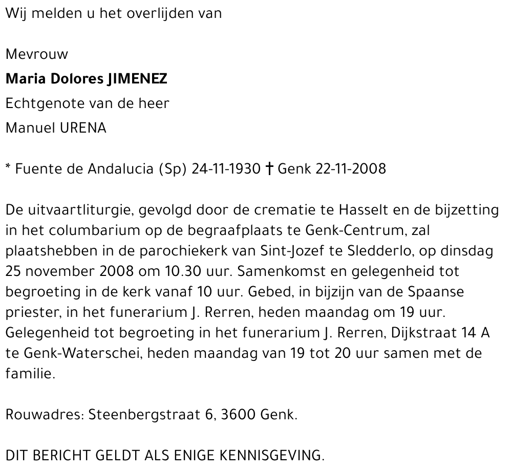 Maria Dolores JIMENEZ